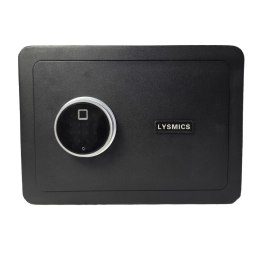 Czarny sejf biurowy domowy na kod i klucz elektroniczny odcisk palca