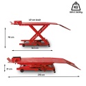 Hydrauliczny Podnośnik Nożycowy do Motocykli 360 kg 210–780 mm z Rampą