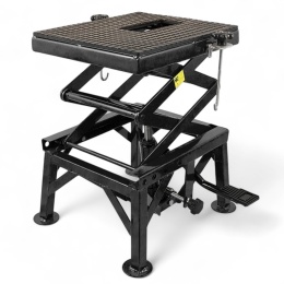 Podnośnik Hydrauliczny Motocyklowy 135 kg 35–87 cm z Gumowaną Platformą