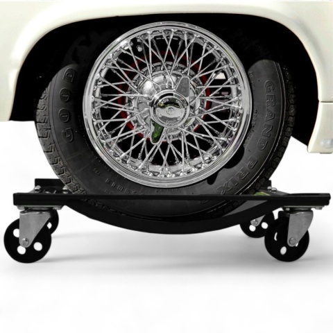 Wózki Manewrowe 450 kg 2 Sztuki Czarne Rolki Transportowe do Samochodów