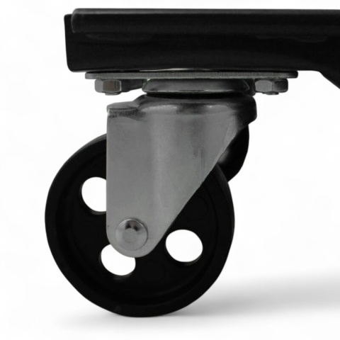 Wózki Manewrowe 450 kg 2 Sztuki Czarne Rolki Transportowe do Samochodów