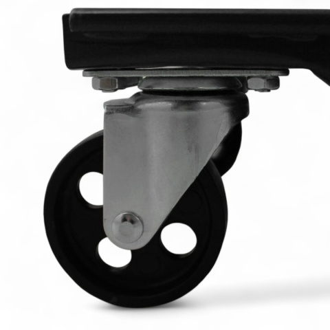 Wózki Manewrowe 450 kg 4 Sztuki Czarne Rolki Transportowe do Samochodów