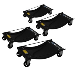 Wózki Manewrowe 450 kg 4 Sztuki Czarne Rolki Transportowe do Samochodów