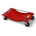 Wózki Manewrowe 450 kg 2 Sztuki Czerwone Rolki Transportowe do Samochodów