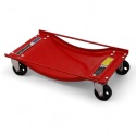 Wózki Manewrowe 450 kg 4 Sztuki Czerwone Rolki Transportowe do Samochodów