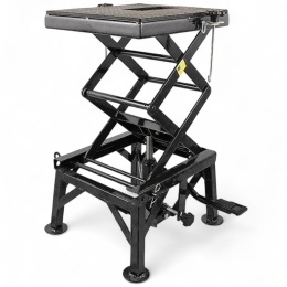 Podnośnik Hydrauliczny Motocyklowy 135 kg 35–87 cm z Gumowaną Platformą