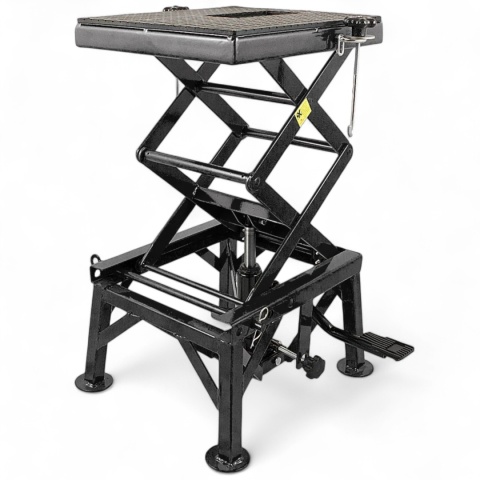 Podnośnik Hydrauliczny Motocyklowy 135 kg 35–87 cm z Gumowaną Platformą