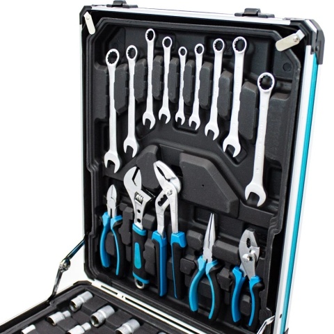 Zestaw Narzędzi 1300 el. Walizka na Kółkach Bity Klucze Nasadki Śrubokręty