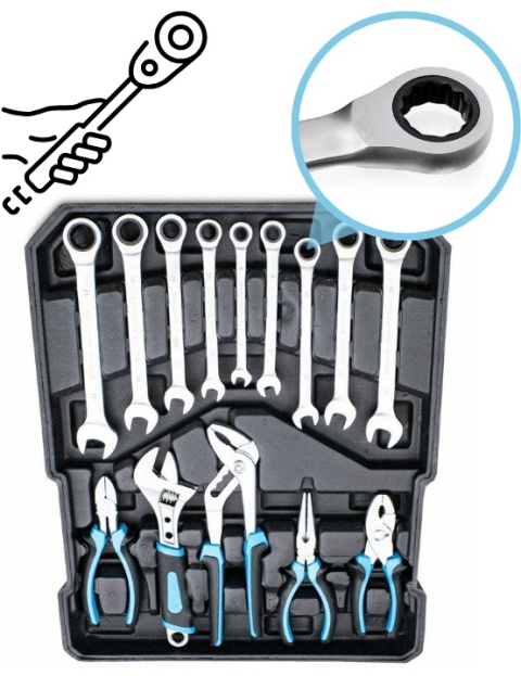 Zestaw Narzędzi BITUXX 1200 Elementów Walizka na Kółkach Warsztatowa