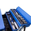 skrzynka narzędziowa 85el niebieska zestaw warsztatowy trwały organizacja
