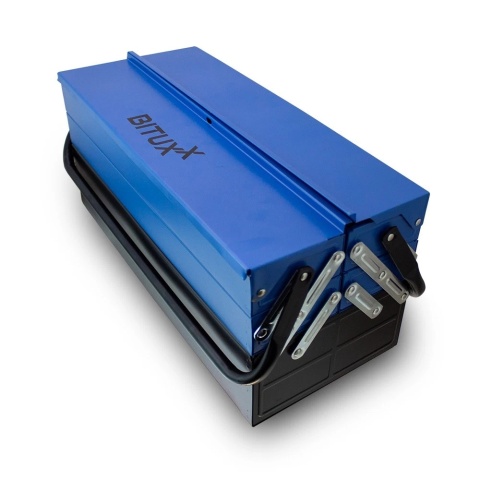 skrzynka narzędziowa 85el niebieska zestaw warsztatowy trwały organizacja