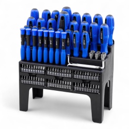 Zestaw wkrętaków i bitów 100 el. Torx PH PZ SL Hex z grzechotką magnetyczne