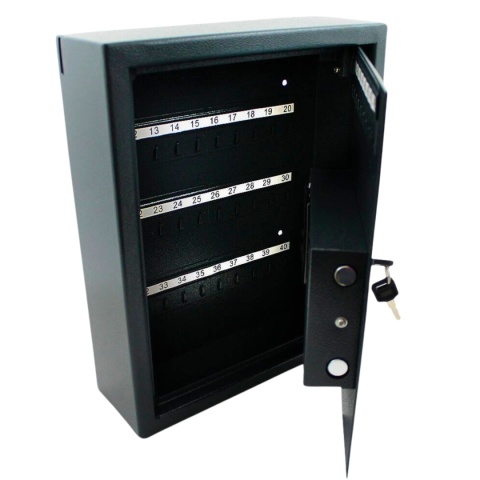 sejf na klucze 48 haczyzków elektroniczny zamek kodowy solidny czarny