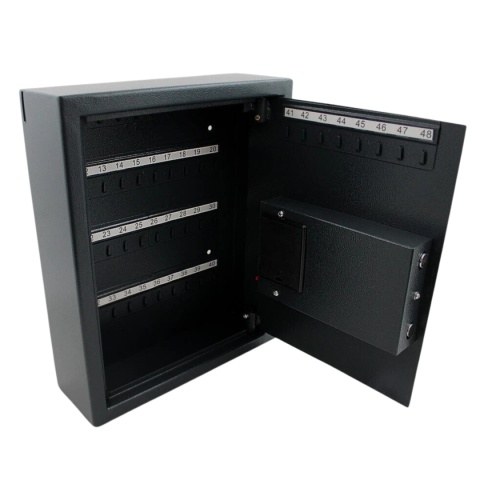 sejf na klucze 48 haczyzków elektroniczny zamek kodowy solidny czarny