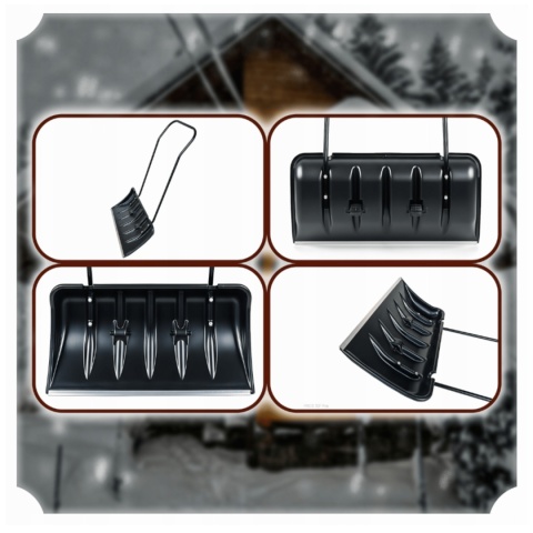 łopata do śniegu zgarniacz pług śnieżny 80cm z rolkami aluminiowa krawędź