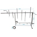 stojak lakierniczy obrotowy samochodowy 6 ramienny regulowany 220 cm