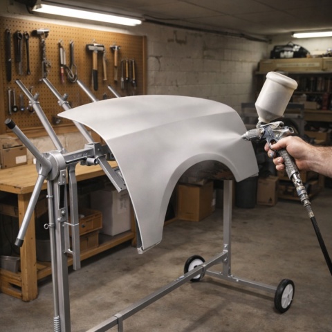 stojak lakierniczy obrotowy samochodowy 6 ramienny regulowany 220 cm