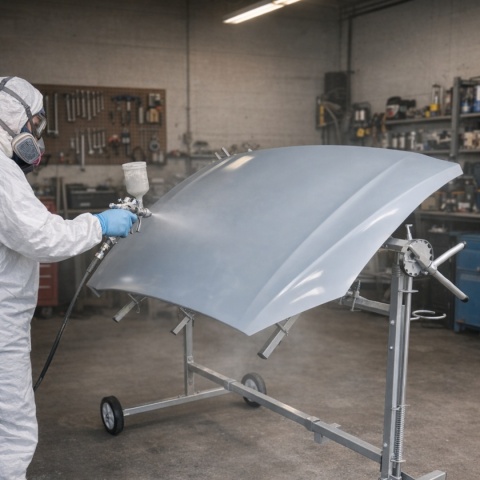 stojak lakierniczy obrotowy samochodowy 6 ramienny regulowany 220 cm