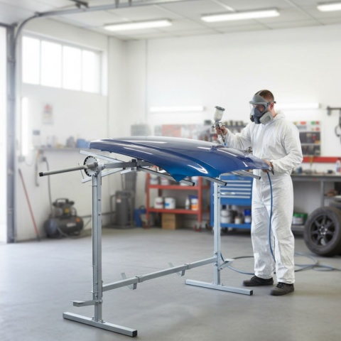 stojak lakierniczy obrotowy samochodowy 6 ramienny regulowany 220 cm