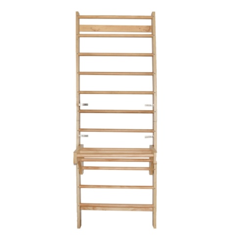 drabinka gimnastyczna drewniana 220 cm z drążkiem rehabilitacyjna bukowa