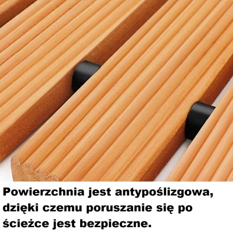 ŚCIEŻKA DREWNIANA OGRODOWA PODEST DREWNIANY DRZEWO CEDROWE 250x75cm