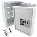 Sejf na klucze 48 haczyków zamek elektroniczny szyfrowy jasnoszary metalowy