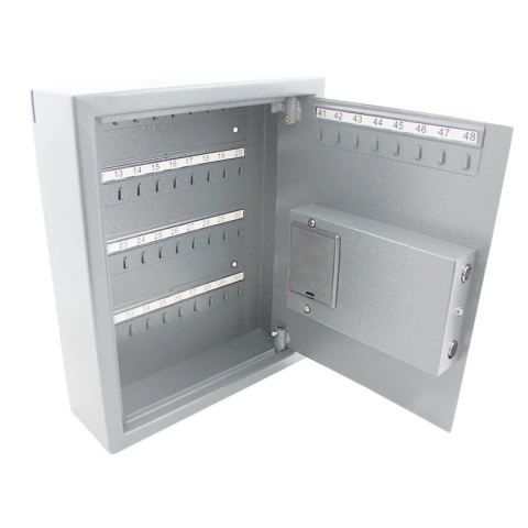 Sejf na klucze 48 haczyków zamek elektroniczny szyfrowy jasnoszary metalowy