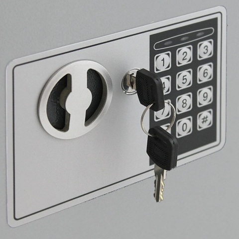 Sejf na klucze 48 haczyków zamek elektroniczny szyfrowy jasnoszary metalowy