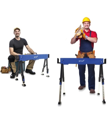 Stojak roboczy składany regulowany 600 kg 62-87 cm zestaw 2 szt