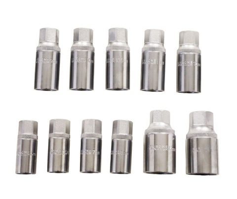 Wykrętaki do szpilek 1/2" 11 elementów 5-16 mm w walizce