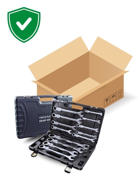 Zestaw Kluczy Oczkowych z Grzechotką 13 el Elastycznych 8-32mm Stal Walizka