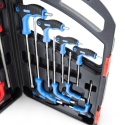 Zestaw wkrętaków imbusowych Hex Torx 16 el. stal Cr-V walizka