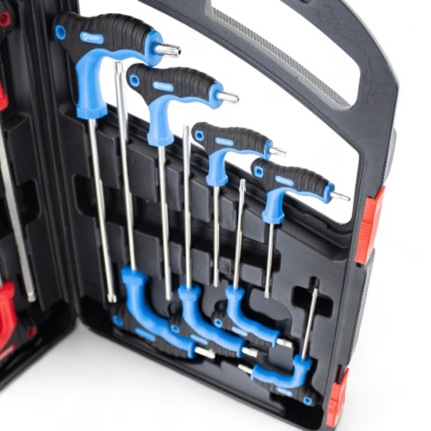 Zestaw wkrętaków imbusowych Hex Torx 16 el. stal Cr-V walizka
