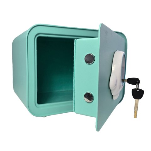 Zielony sejf biurowy domowy na kod i klucz elektroniczny skarbonka