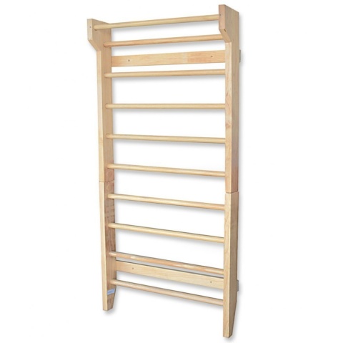 Drabinka gimnastyczna dla dzieci rehabilitacyjna 195cm drewniana z drążkiem