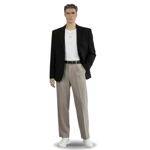 manekin męski całopostaciowy wystawowy realistyczny cielisty 190 cm m/l