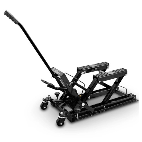 podnośnik motocyklowy hydrauliczny 680kg czarny stabilny mobilny trwały