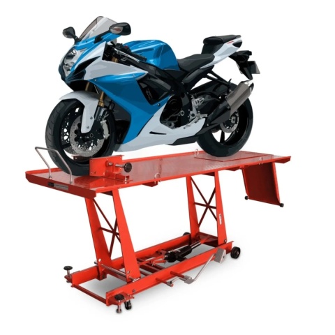 podnośnik motocyklowy platforma podnośnik hydrauliczny 460 kg czerwony