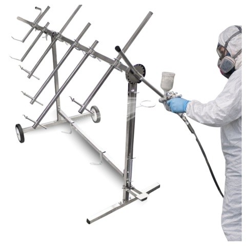 stojak lakierniczy obrotowy samochodowy 6 ramienny regulowany 220 cm