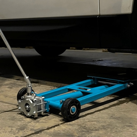 Mobilny Podnośnik Nożycowy 2500kg Regulacja 11-48cm Warsztatowy Stalowy