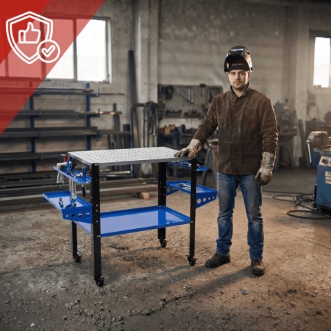Mobilny Stół Spawalniczy Perforowany 81x52x87cm 250kg Bituxx