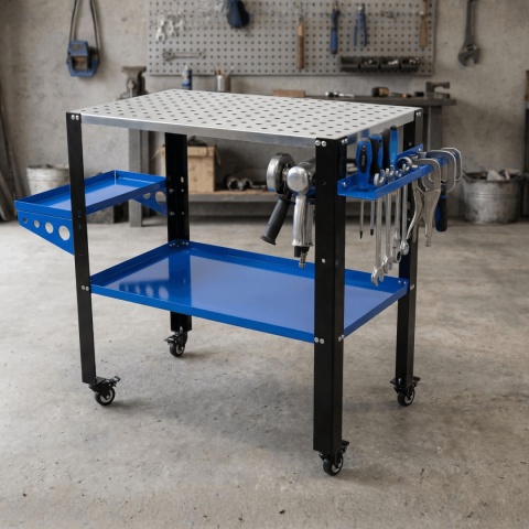 Mobilny Stół Spawalniczy Perforowany 81x52x87cm 250kg Bituxx