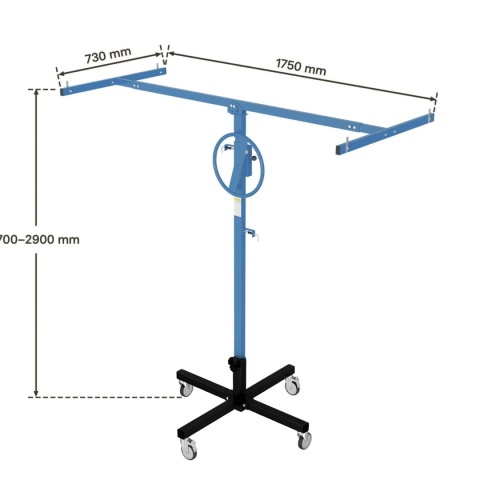 Podnośnik do płyt gipsowych GK do Regipsu OSB Regulowany 170-290 cm do 40kg