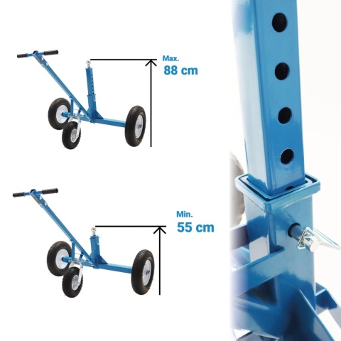 Pomoc manewrowa do przyczepy 453 kg kula 50 mm regulowana wysokość