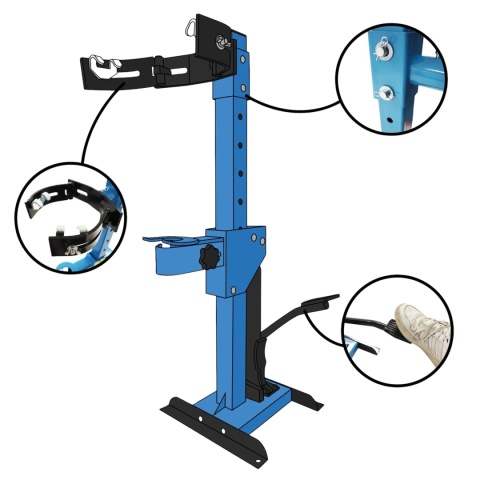 hydrauliczny ściągacz sprężyn amortyzatorów bituxx 2.5t stabilny regulowany
