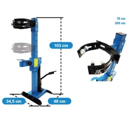 hydrauliczny ściągacz sprężyn amortyzatorów bituxx 2.5t stabilny regulowany