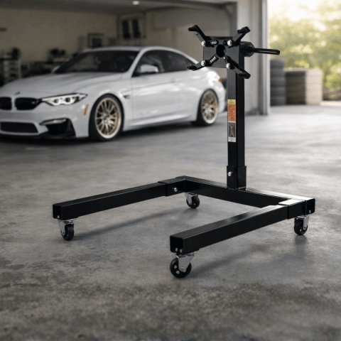 stojak do silnika 570 kg obrotowy uchwyt 8 pozycji mobilny na kółkach