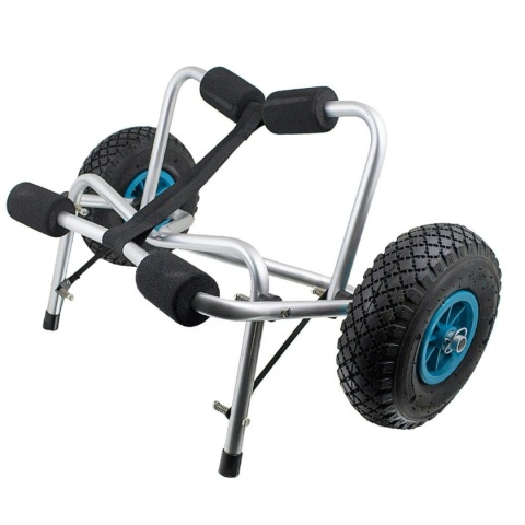 wózek do kajaka deski transportowy aluminiowy 70 kg składany pompowane koła