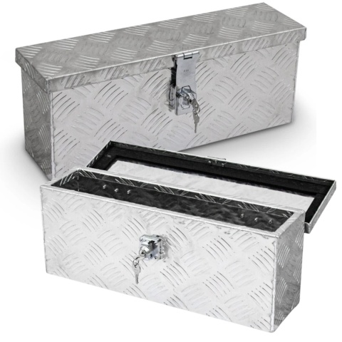 aluminiowa skrzynia narzędziowa bituxx 15 l srebrna lekka zamykana na klucz