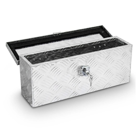 aluminiowa skrzynia narzędziowa bituxx 15 l srebrna lekka zamykana na klucz